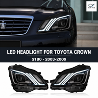 Pour Toyota Crown, ensemble de phares 2003-2009 12e génération ; DRL LED modifiés de spécifications japonaises et clignotants séquentiels 65W 4500LM