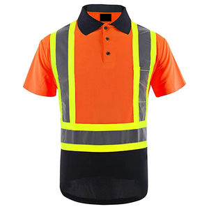 Camiseta Polo de Seguridad para Hombre, Personalizable, Transpirable, con Impresión UV, 100% Poliéster, Cinta Reflectante, Construcción de Alta Calidad - Product Image 1