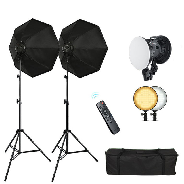 Photography Softbox 2 Color Adjustable LED Softbox Lighting Kit Continuous Light Box With 2M Tripiod for Photo Studio Video