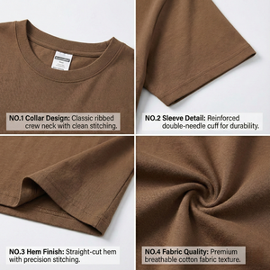 Camisetas Blancas de Peso Pesado de 275 g/m², Proveedor de Camisetas con Logotipo Personalizado, Camisetas con Cuello Redondo y Estampado Gráfico, Camisetas Extra Grandes para Hombre - Product Image 2