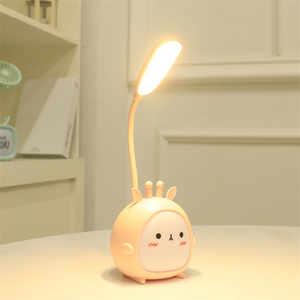 Mini lámpara LED plegable con orejas de conejo, mesa de escritorio, libro de lectura, luces nocturnas, decoración del hogar, atmósfera, casa de muñecas, lámpara de mesa para niños - Product Image 3