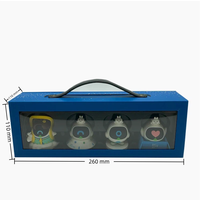 Boîte cadeau rigide personnalisée avec fermeture magnétique et poignée, pour jouets, avec fenêtre et insert en EVA pour rangement et présentation de poupées