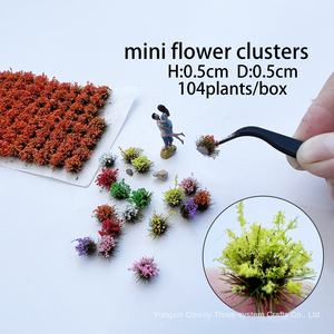 5 mm104 Mini modello di fiori di simulazione decorativa a grappolo di fiori vegetazione plastica paesaggio fai da te fatto a mano su misura - Product Image 5