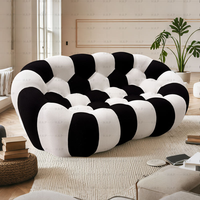Ensemble de canapés modulaires en tissu de haute qualité, modernes, avec rembourrage en éponge pour salon