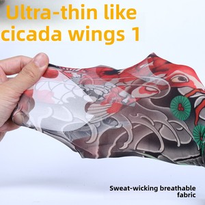 [Imperceptible y Ultrafino] <span class=keywords><strong>Manga</strong></span> de Tatuaje Hiperrealista Floral para Brazo, Protección Solar Casual para Hombre, Nylon/Cachemira - Product Image 4