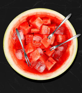 Vente en gros Syh199 Outils de cuisine Logo personnalisé Professionnel Acier inoxydable 304 Coupe-dés et trancheuse manuelle pour fruits et pastèques - Product Image 6