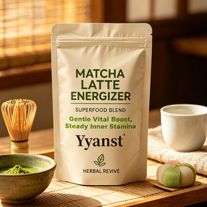 กาแฟมาคาสมูท นิวเทรียนท์ อาหารเสริมสำหรับผู้ใหญ่ ช่วยเพิ่มพลังงาน ซูเปอร์ฟู้ด สมุนไพรผสม บรรจุในซองสีเบจ เหมาะสำหรับใช้ที่บ้านและพกพา - Product Image 3