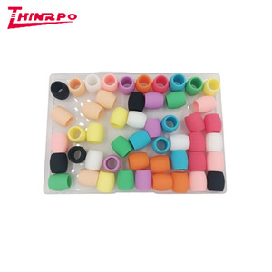 Perles de cheveux en silicone souple personnalisées <span class=keywords><strong>pour</strong></span> extensions capillaires DIY à domicile, perles de coiffure en silicone à grand trou - Product Image 6