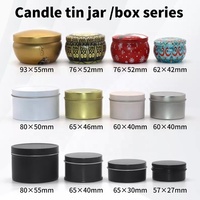 Boîtes à thé en métal parfumées à la cire de soja, cadeau de mariage personnalisé, boîte de sécurité alimentaire ronde en fer blanc, boîtes à thé de noël sans couture, boîtes à bougies