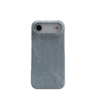 Étui de téléphone en tissu denim à motif semi-couvrant, adapté aux iPhone 16, 17 Pro Max, 14, 15, couleur unie