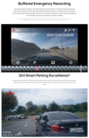 Caméra embarquée 70mai M310 avec double caméra 3K, caméra embarquée ADAS pour voiture, enregistrement automatique DVR, WiFi, enregistreur 24h/24, caméra embarquée 4K