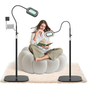 Lámpara de Escritorio con Luz LED, Lupa con Clip Negra, Lupa de Lectura Cómoda para el Hogar - Product Image 3