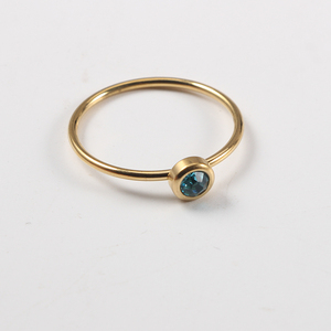 时尚12个诞生石戒指18k镀金不锈钢饰品女性锆石微戒指 - Product Image 4