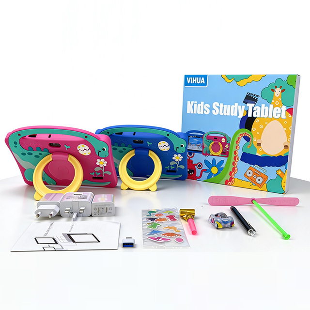 Wholesale New 7 Inch Kids Tablet Android 15 Hot Selling Dual Camera Video Call Wifi Card Parental Control Educational Early Baby