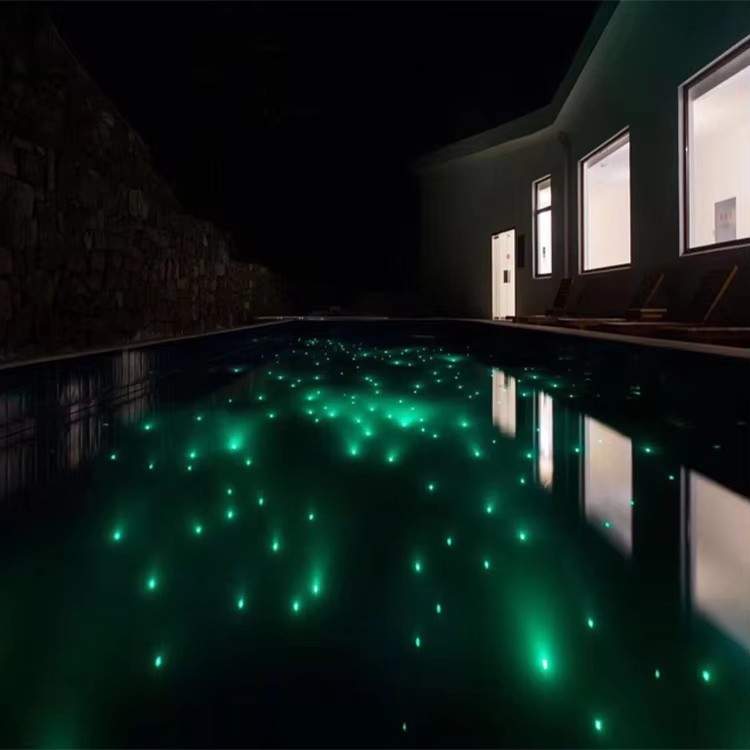 End Glow Fiber with Black Jacket Swimming Pool Light Kit DIY Starlight Pool PMMA Fiber Optic Underground Lighting Starlight