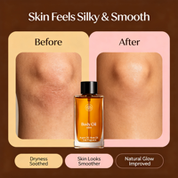 Huile de massage corporelle en gros à l'argan, rose et oud, sans alcool, parfum longue durée, hydratation après la douche, huile de soin corporel pour le Moyen-Orient