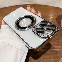 Nouvelle coque magnétique CD électroplaquée pour objectif d'appareil photo avec charge sans fil
