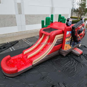 Château gonflable GMY pour événements extérieurs, modèle <span class=keywords><strong>voiture</strong></span> <span class=keywords><strong>de</strong></span> course rouge avec toboggan, à vendre - Product Image 2