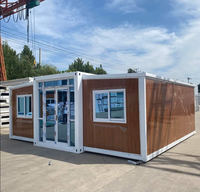 Maison de conteneur à double aile en acier de haute qualité de 20 pieds Bâtiment de conteneur pliant préfabriqué en paquet plat