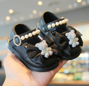 Nouvelles chaussures pour bébé, premières chaussures de marche, bout rond, en cuir, ours, princesses, chaussures pour bébés filles - Product Image 2