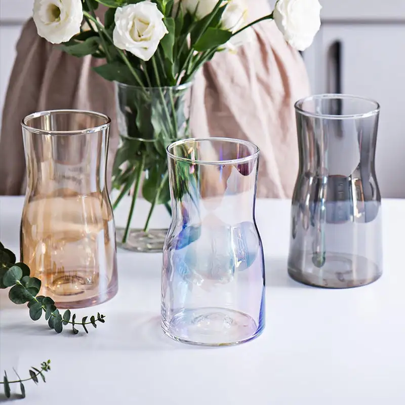 Vase en verre Transparent moderne, cadeau de fête des mères, vente directe d'usine, nouveau