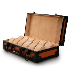 Boîte à <span class=keywords><strong>montres</strong></span> <span class=keywords><strong>de</strong></span> luxe en alliage d'aluminium 12 fentes, <span class=keywords><strong>rangement</strong></span>, organisateur, présentoir, montre <span class=keywords><strong>de</strong></span> voyage, bracelets, boîte cadeau - Product Image 1