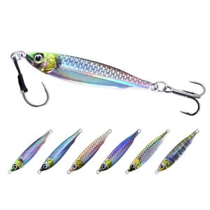 Hoogwaardige OEM 3D-geprinte loodvis, volledig zwemmende laag-jig aas, 7g-80g, lange worp, zoutwater metalen jig, zoutwater met haak - Product Image 1