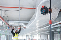Niveau laser rouge 360° GLL 3-80 de qualité industrielle, 2 plans, à pendule, auto-nivelant, ligne de 2 mm, pour carrelage de plafond et cloisons sèches