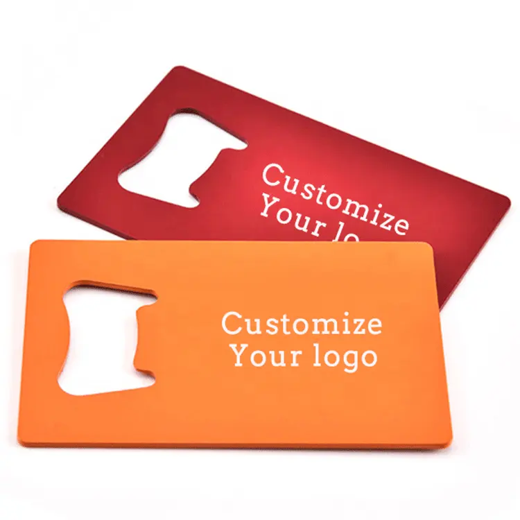 Personalized Credit Card Bottle Openers Custom Metal Size Color Wine Openers Printed Bar Beer Bottle Opener for Wallet