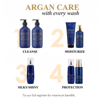 Sampo Minyak Argan Maroko 750ml Bebas Paraben Membersihkan Secara Mendalam Menutrisi Memperbaiki Rambut Kering Rusak Anti Frizz Label Pribadi OEM