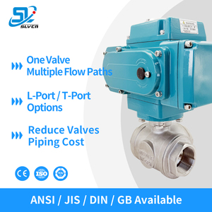 T-Port / L-Port AC230V 220V DC24V 110V 12V บอลวาล์วอัจฉริยะที่ทำงานด้วยไฟฟ้าสำหรับแก๊สน้ำมันน้ำเคมีบำบัดและอื่นๆ - Product Image 2