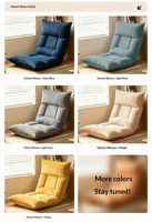 Canapé paresseux pliable style luxe léger, petit canapé-lit une place, chaise d'ordinateur en tissu technique avec housse amovible et lavable