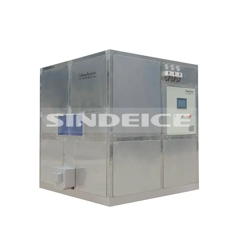 Прямая производственная мощность производства SINDEICE, 2 т, 3 т в день, машина для приготовления кубиков льда для ресторана, создающая освежающий
