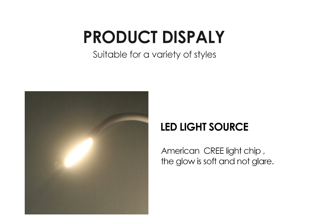 Hotel Wall Light With Usb Port Gooseneck Bedside1w 3w Reading Lamp Flexible Wall Lamp
