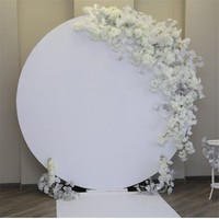 Support de toile de fond mural blanc acrylique donut rond