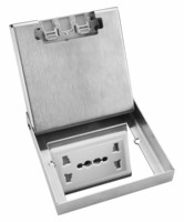 Caja de toma de corriente de acero inoxidable de alta calidad, toma de suelo de mármol, toma de corriente para el hogar, salida de red universal de tipo abierto