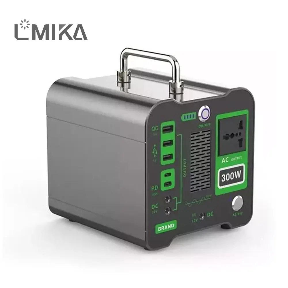 LMIKA High Capacity 300w 500w Portable Power Bank Station Energy Storage 12v Power Supplies Ac Dc Solar Power Station