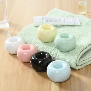 Cute kids single ceramic bathroom toothbrush holder cartoon toothbrush display stand