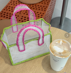 Kit de tricot et <span class=keywords><strong>crochet</strong></span> DIY, feuilles de toile en plastique maillée, kit de fabrication de sacs au <span class=keywords><strong>crochet</strong></span>, pour débutants, fournitures d'artisanat de tricot - Product Image 2