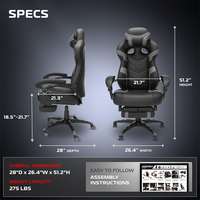 Chaise de jeu style Scorpion économique du fabricant, chaise PC OEM avec accoudoirs articulés, livraison gratuite pour les zones de jeux de la jeunesse communautaire
