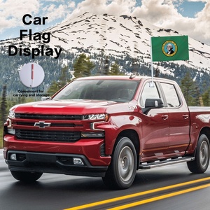 Bandera Personalizada para Ventana de Auto con Logotipo de Washington, 12x18 Pulgadas, Doble Cara, Poliéster, Bandera para Auto del Estado Evergreen con Clip y Asta para Deportes - Product Image 4