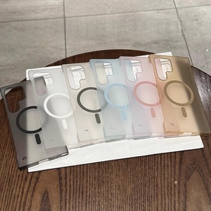 Nuova custodia per telefono magnetica traslucida senza cornice per <span class=keywords><strong>Samsung</strong></span> <span class=keywords><strong>S22</strong></span> S23 S24 S25 <span class=keywords><strong>Ultra</strong></span> Plus opaca rigida per PC <span class=keywords><strong>Cover</strong></span> antiurto - Product Image 3