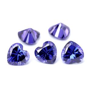 Kustom Pabrik membuat Kelas 5A longgar sintetis Cz batu permata <span class=keywords><strong>Tanzanite</strong></span> warna biru potongan hati zirkonia kubik - Product Image 5