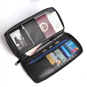 Travelsky ขายส่ง rfid กระเป๋าสตางค์หนังสือเดินทาง pu หนัง passport holder