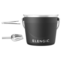 Pichet à bière coloré de grande capacité en acier inoxydable isolé Portable 7L seau à glace seau à boissons avec poignée pour l'extérieur