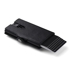 Casekey Business <b>Men</b> Aluminum Pop up Genuine Leather <b>Wallet</b> Slim <b>RFID</b> Pop up Card Holder Smart <b>Wallet</b> - Product Image 4