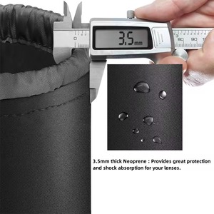 Funda impermeable de neopreno para lente de cámara, funda protectora suave con cordón para <span class=keywords><strong>Canon</strong></span>, Sony, Nikon, la mayoría de las cámaras SLR digitales - Product Image 3