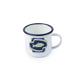 OEM cheap price china supplier promotion wholesale production 20oz 24oz cast iron enamel tea cup enamelware mug