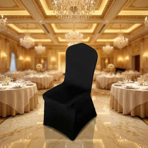 Funda de Licra Negra <span class=keywords><strong>para</strong></span> Silla de Banquete, Venta al por Mayor, <span class=keywords><strong>para</strong></span> <span class=keywords><strong>Alquiler</strong></span> en Hoteles y Eventos - Product Image 6