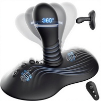 Prostata-Massagegerät Analdildo Wasserdichter Reit- und Schleifdildo mit 9 Rotierenden Vibrationen Saugnapf Große Analplugs